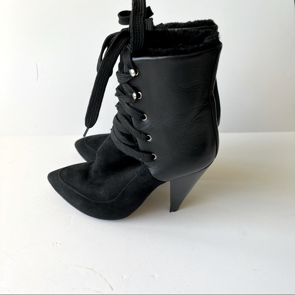 IRO Black Suede Lace Up Boots - Picture 5 of 16
